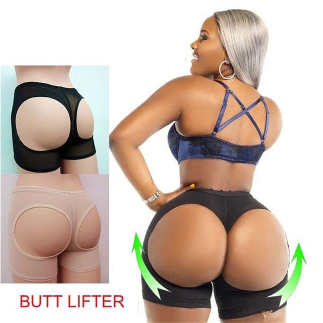 BRAZILIAN BUTT BRA LIFT Lace Trim Panty Shaper Lifter Booty