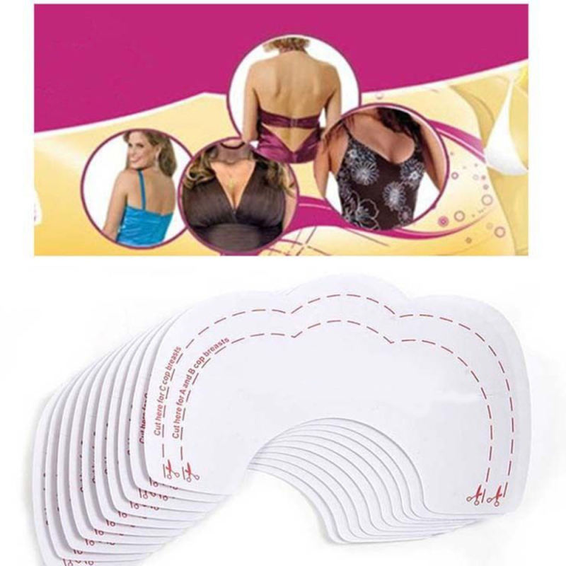 10Pcs Bare Lifts Instant Breast Lift Support Invisible Bra Shaper Adhesive  Tape