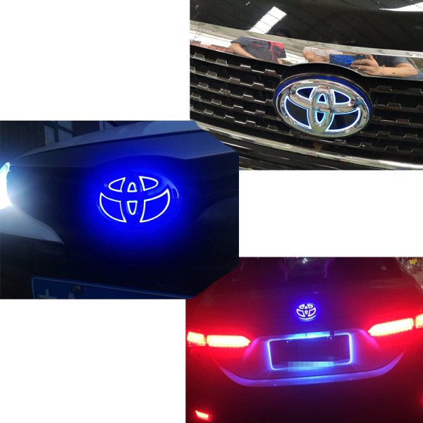 5D Led Emblem Light for Toyota Camry Prius Rav4 Highlander Reiz Avensis Corolla EZ Alphard Yaris CHR Crown Vios Prado Car Badge