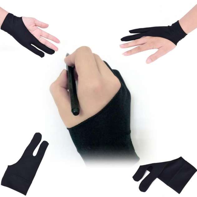 Anti-fouling Two-Fingers Anti-touch Painting Glove For Drawing