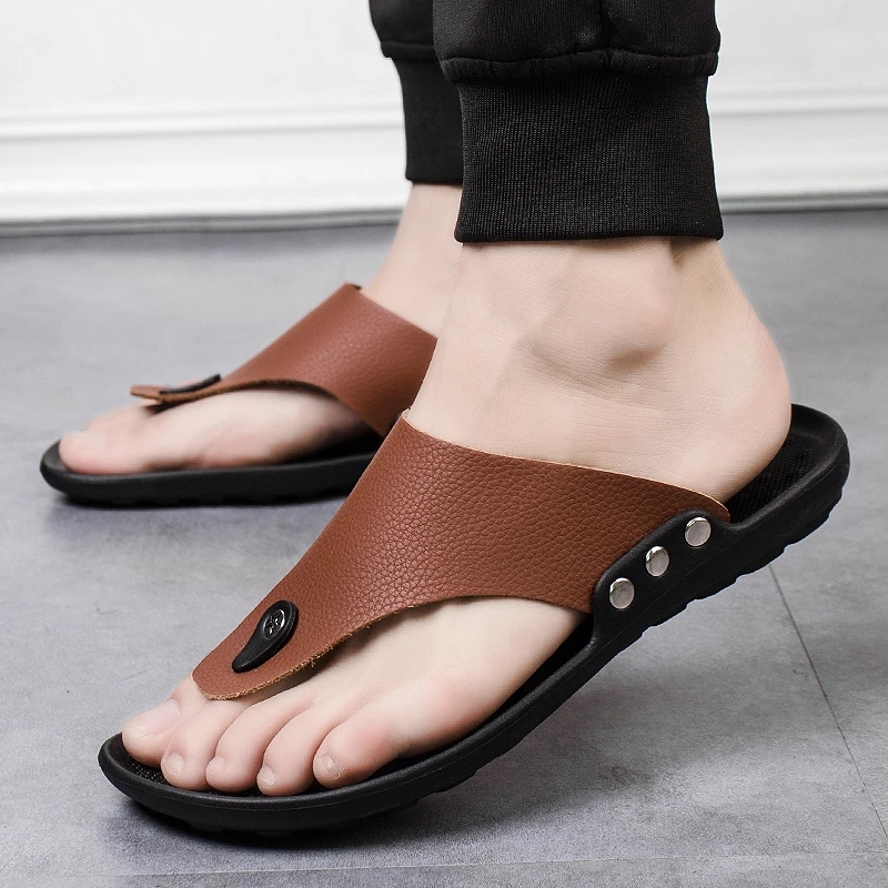 Men Flip Flops Summer Beach Sandals 