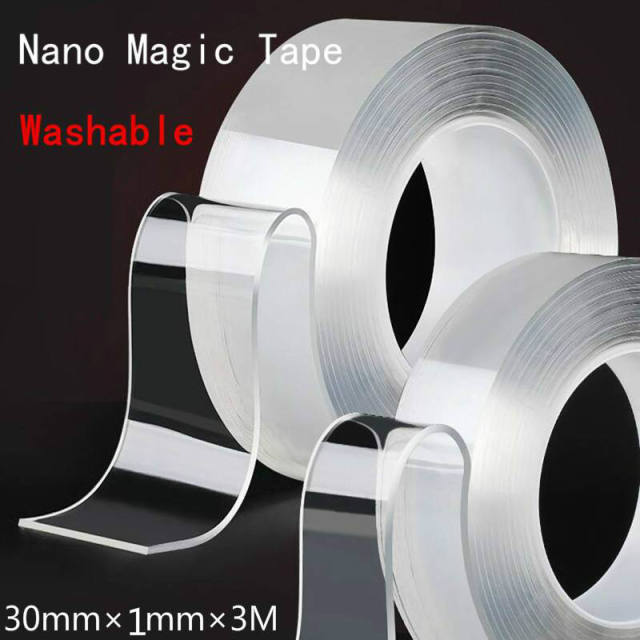 Nano magic tape double sided tape transparent no trace reusable waterproof adhesive  tape cleanable