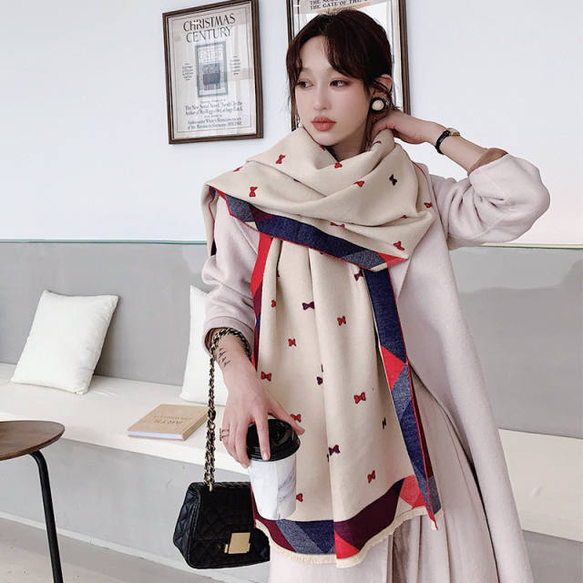 Women's Thick Blanket Shawl Scarf Luxury Print Cashmere Pashmina