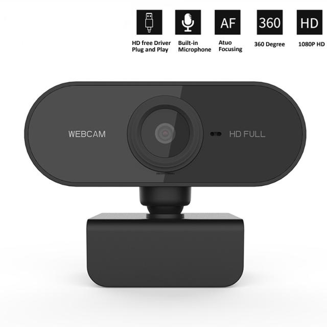 US inventory 1MP Web Camera HD 720P Webcam Built-in Microphone Manual Focus  High-end Video Call Web Camera CMOS 1280 x 720 Dynamic Resolution for PC  Laptop Skype , Black 