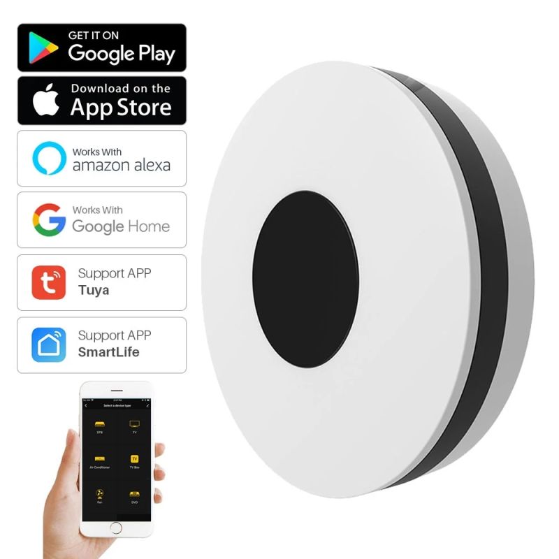 TUYA Smart Home Automation WIFI+IR+RF Universal Controller Work With Voice  Alexa Google HOME 