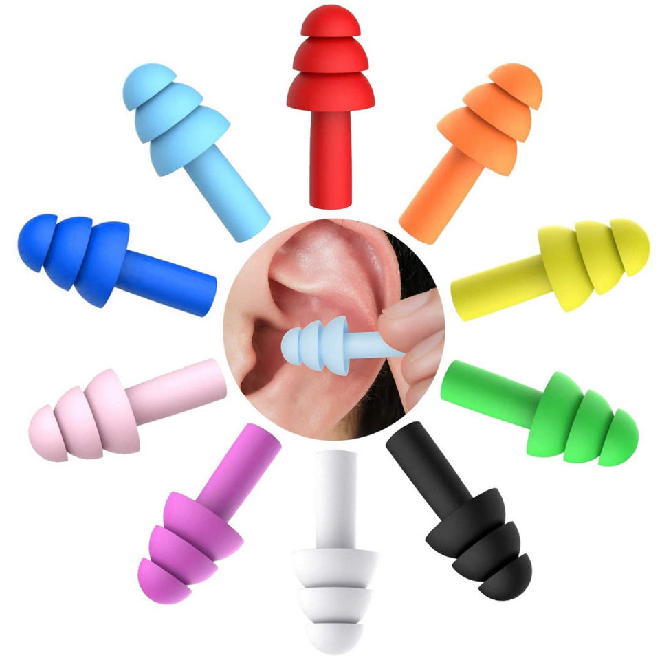 Silicone Ear Plugs for Sleeping Noise Cancelling 5 Pairs Reusable