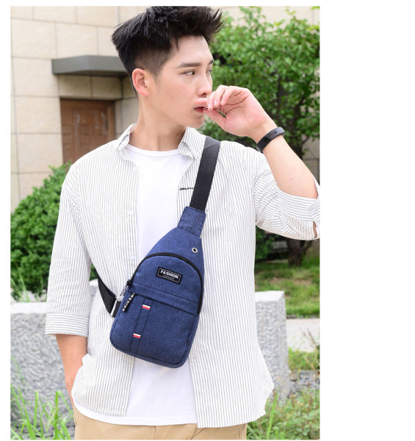 Men Fashion Multifunction Shoulder Bag Crossbody Bag On Shoulder Travel Sling Bag