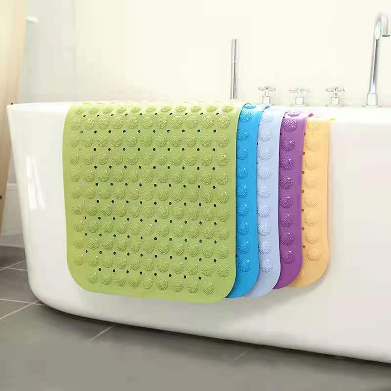 Lengthened PVC Non-Slip Mat Shower Bathroom Bathtub Floor Cushion Protector Suction Cup Pads 