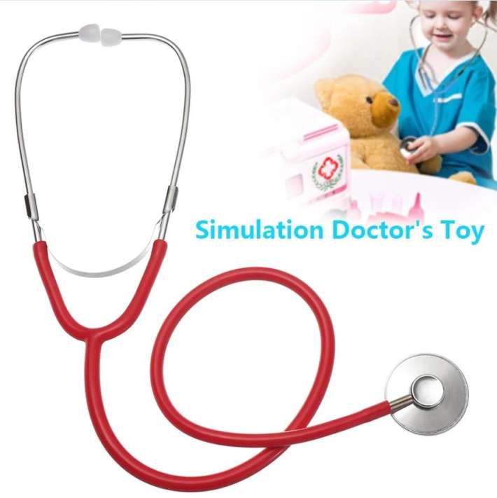 New Kids Stethoscope Toy Simulation Doctor s Toy Family Parent Child Games Imitation Plastic Stethoscope Accessories 7 Colors