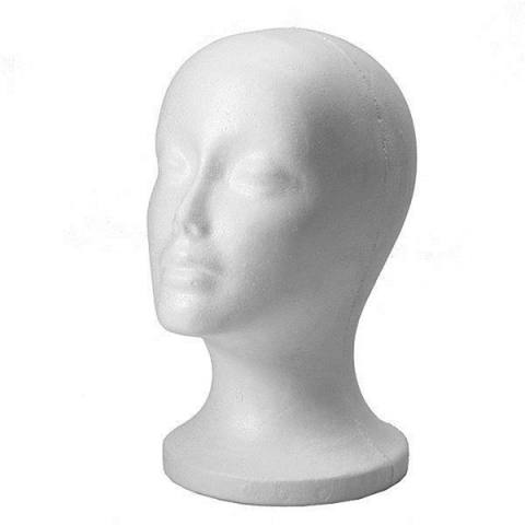 Female Styrofoam Wig Head, Manikin Foam Head, Hat Wig Display Stand for  Style Model and Display