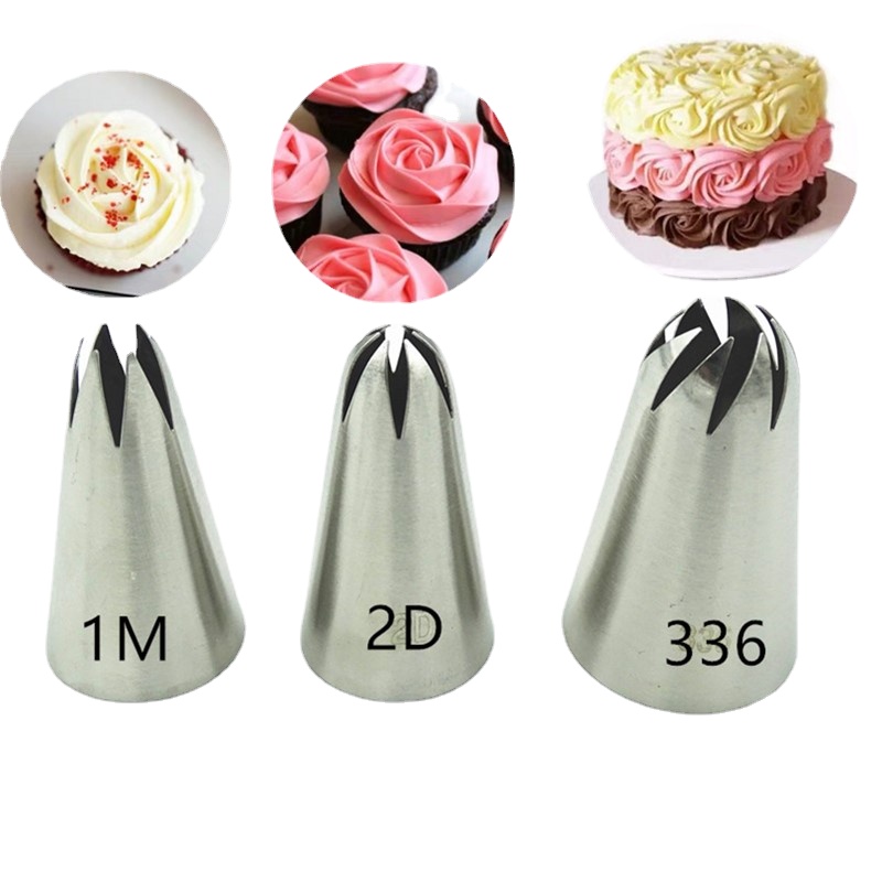 Icing nozzle ss Cake making Icing Nozzles Set of 8 Cake Decoration Pastry  Nozzle SS /.(1)