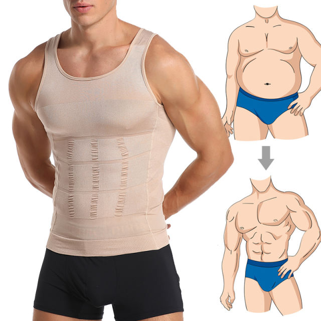 Men'S Body Shaper Tummy Control Slimming Shapewear Shorts High Waist Bdomen  Trim