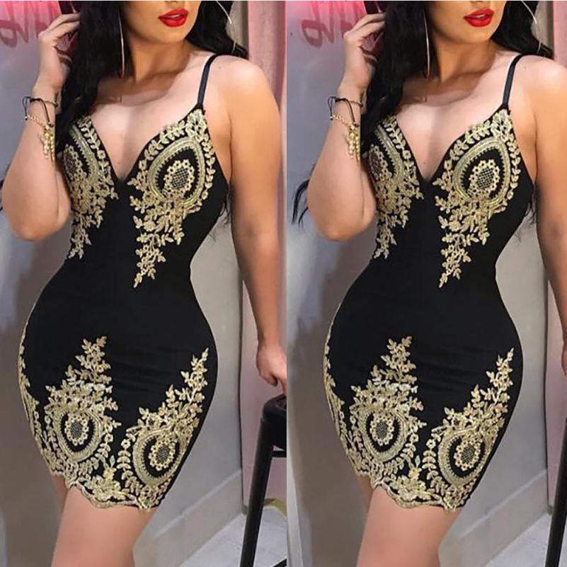 Women's bandage bodycon sleeveless evening party cocktail on sale club short mini dress