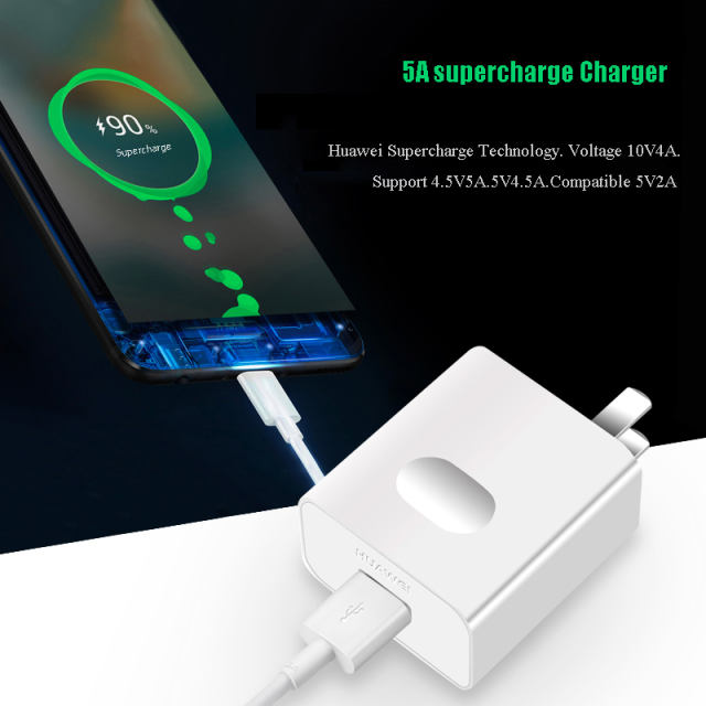 Câble Huawei P30 Pro Mate 20 RS 40W Super Charge Fast Chargeer 5A Type-C