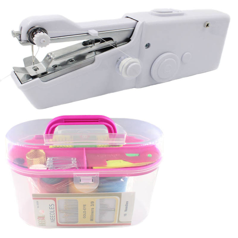 Follure Portable Needlework Cordless Mini Hand-Held Clothes Fabrics Sewing Machine As Shown, Size: One size, ! ! As Shown