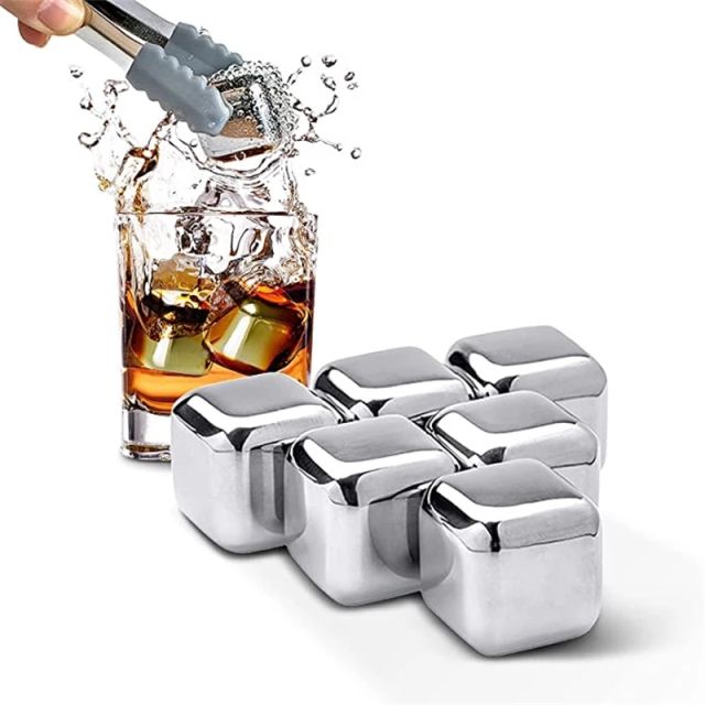 Reusable Ice Cubes Food Grade Stainless Steel Whiskey Stones