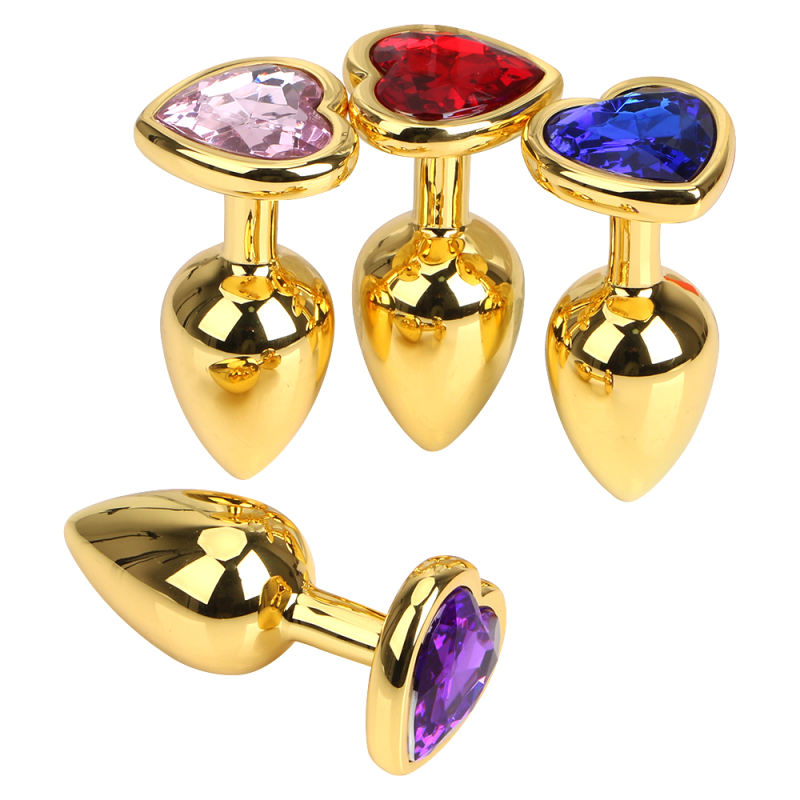 Anal Plug Sex Toys For Woman Men Gay Butt Plug Metal Heart Shapd Jewelry  Crystal Prostate Massager