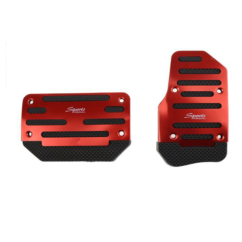 Universal 2 PCS Automatic Car Gas Brake Pedal Cover Pad Blue Gas Brake Foot Pedal Pad Cover Accelerator Red 