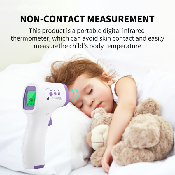 Electronic Thermometer Infrared Forehead Body Digital Thermometer Gun Non-contact Body Temperature Measurement Meter Measurement Device