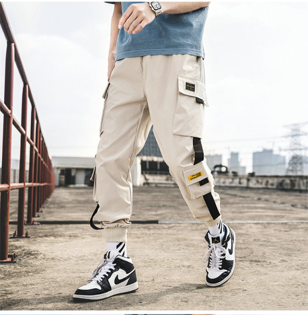 New Joggers Cargo Pants for Men Casual Hip Hop Pocket Male