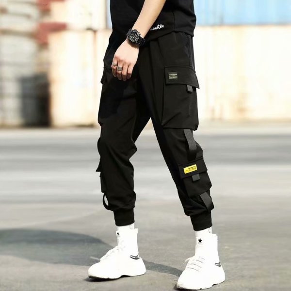 CAAYU Mens Cargo Pants Men Fashion 2022 New Side Pockets Hip Hop Joggers  Male Japanese Streetwear Trousers Casual Gray Pants Men