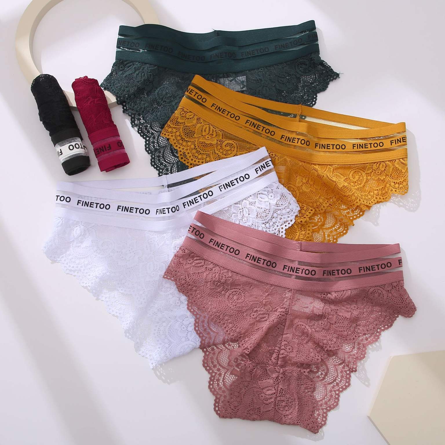 HK-BDSM, Seductive Sexy Girls Underwear Lace Lace Mesh Transparent Low  Waist Panty Thong