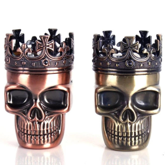 Skull Herb Tobacco Grinder Crusher 3 layers Tobacco Herbal Herb Hand Muller Herb  Tobacco Weed Grinder Mill Machine