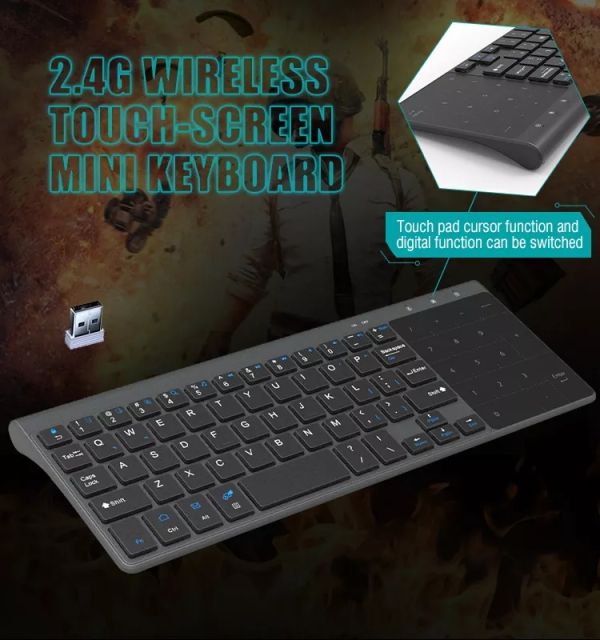 Wireless Keyboard with Touchpad Keyboard 2.4G Bluetooth keyboard 