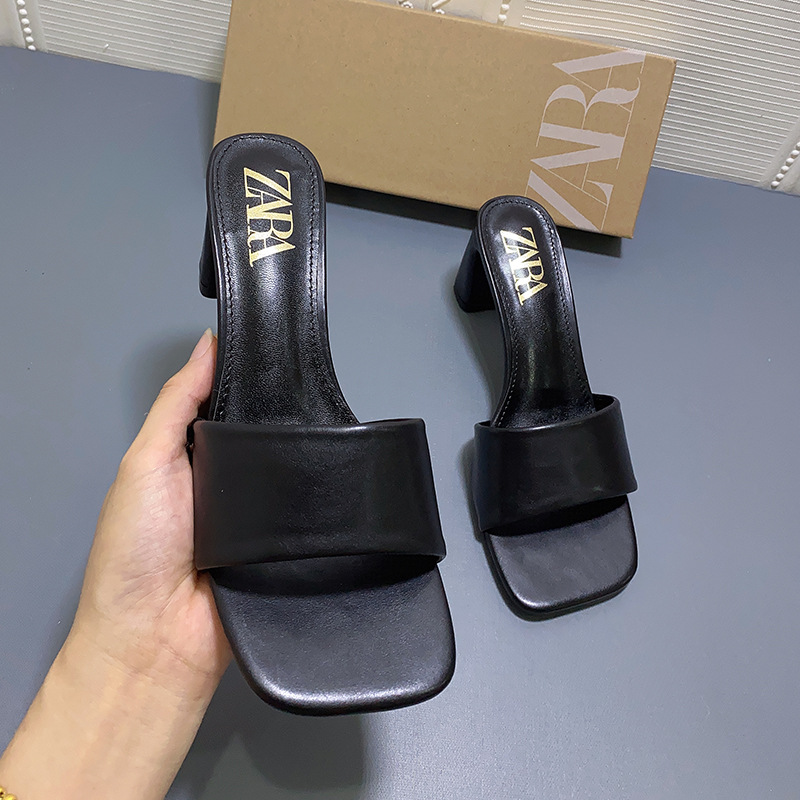 Square toe sandals store zara