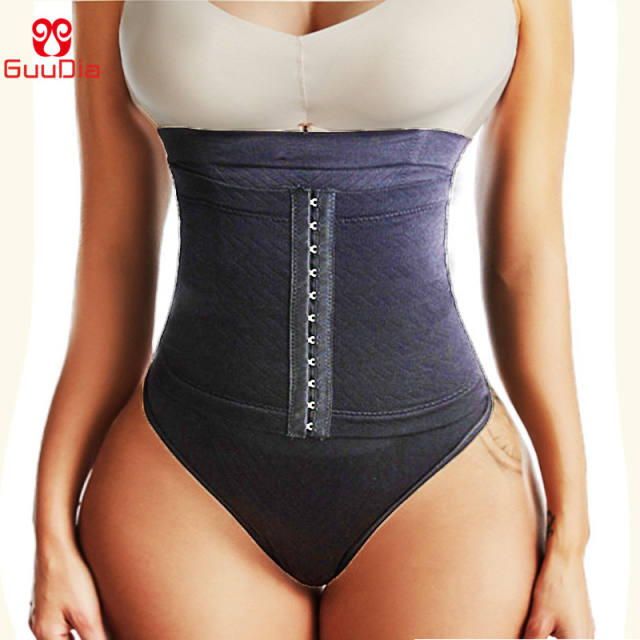 GUUDIA Spandex Seamless Body Shaper Thong Elastic Body Suit For