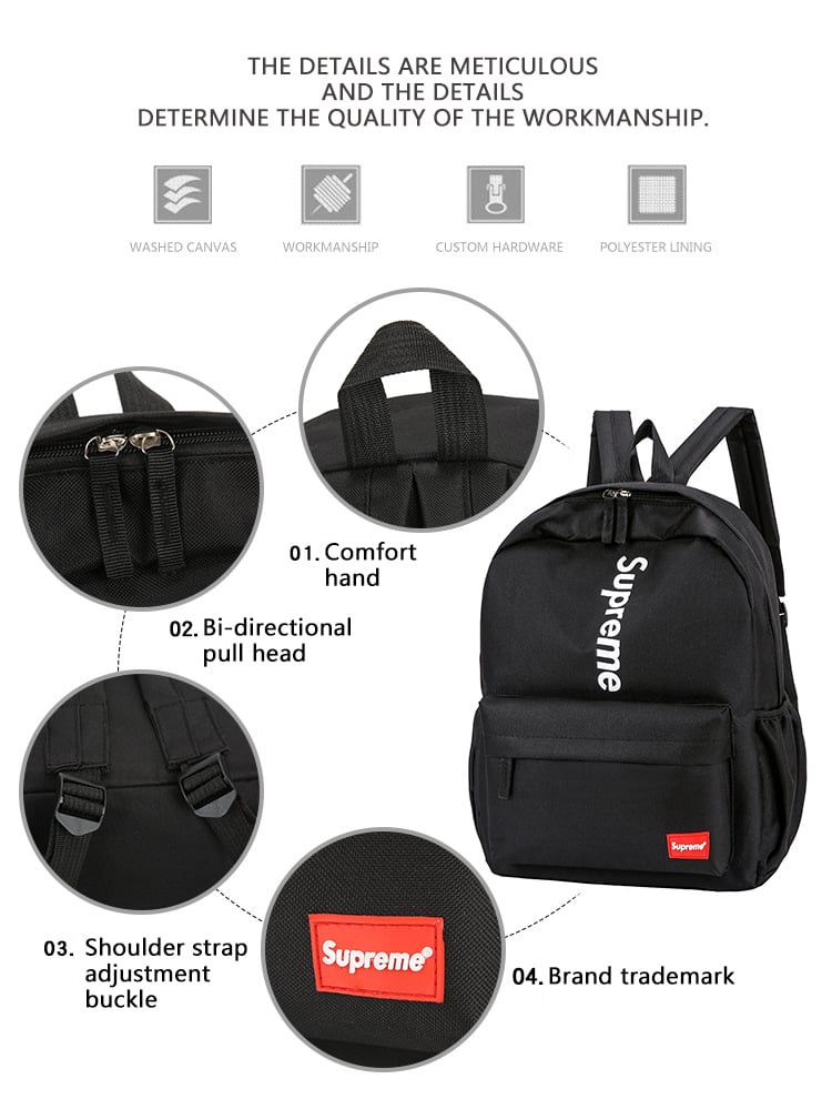 SUPREME original bag 4 pcs set Backpack school bag 2018 new casual youth bag  set