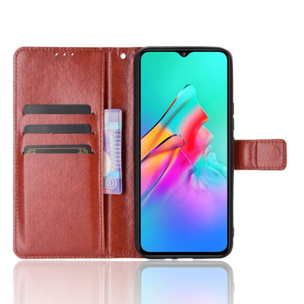 Custodia Portafoglio In Pelle PU Per Infinix Hot 10s NFC, Con Supporto E Slot, Marrone - 4