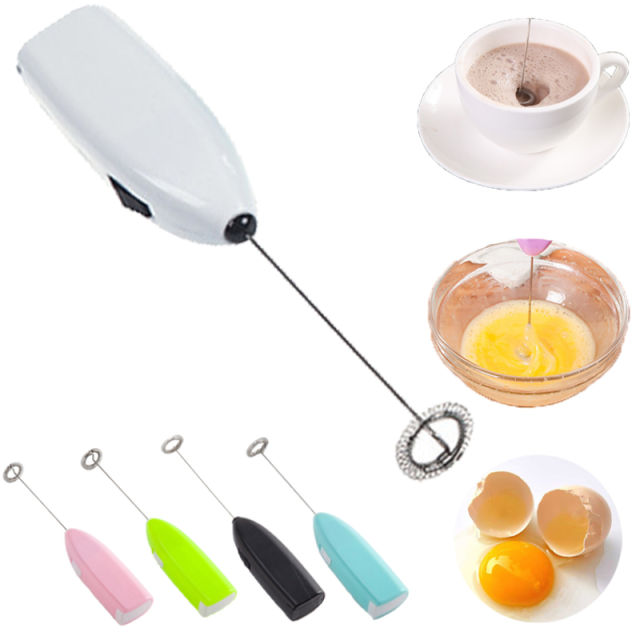 Electric Handheld Egg Beater Coffee Mixer Mini Milk Foamer Cream Blender  Handle Mixer Cappuccino Stirring Whisk Drink Mixer