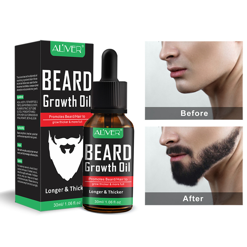 Buy Aliver Men Facial Hair Grow Thick Beard Growth Serum Mustache