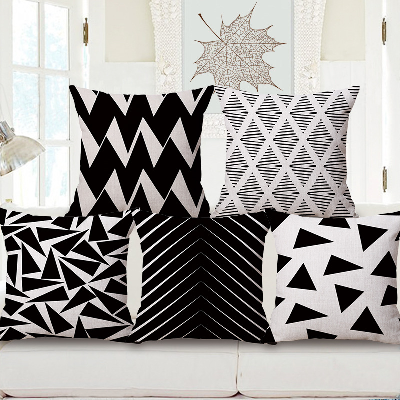 Home Decor Cushion Cover Monochrome Style Throw Pillowcase Pillow Covers for Car Kinlene Pillowcase 