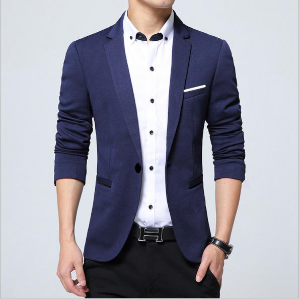 Mens Dress Shirts Slim Fit Charm Men'S Casual One Button Fit Suit