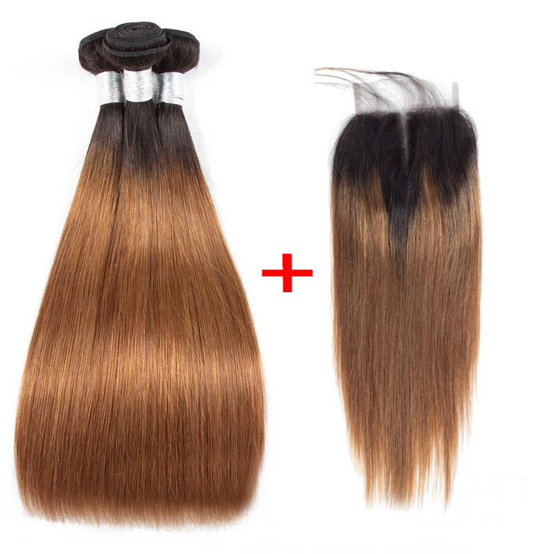 Buy Sichuang Hair Ombre Bundles With Closure Non Remy Color 1b 30