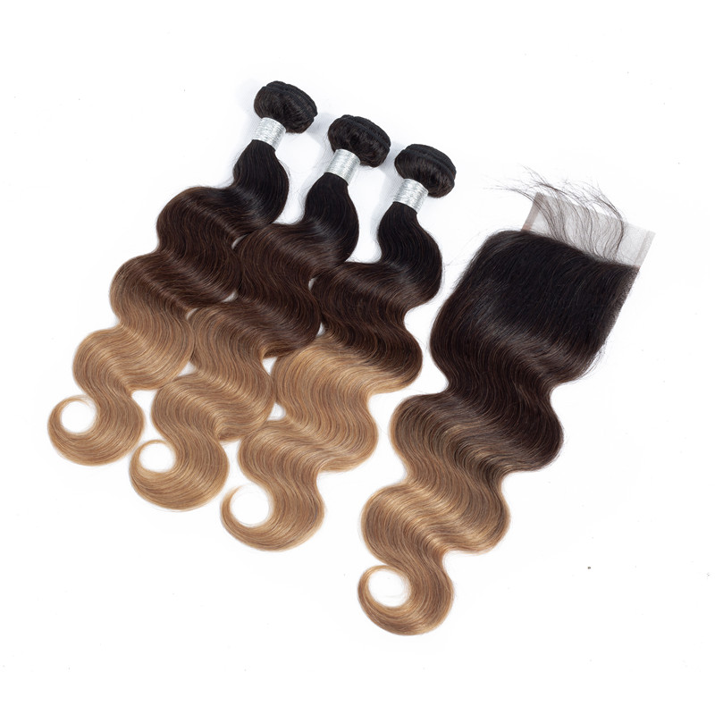 Buy Sichuang Hair Ombre Bundles With Closure 1b 4 27 Peruvian