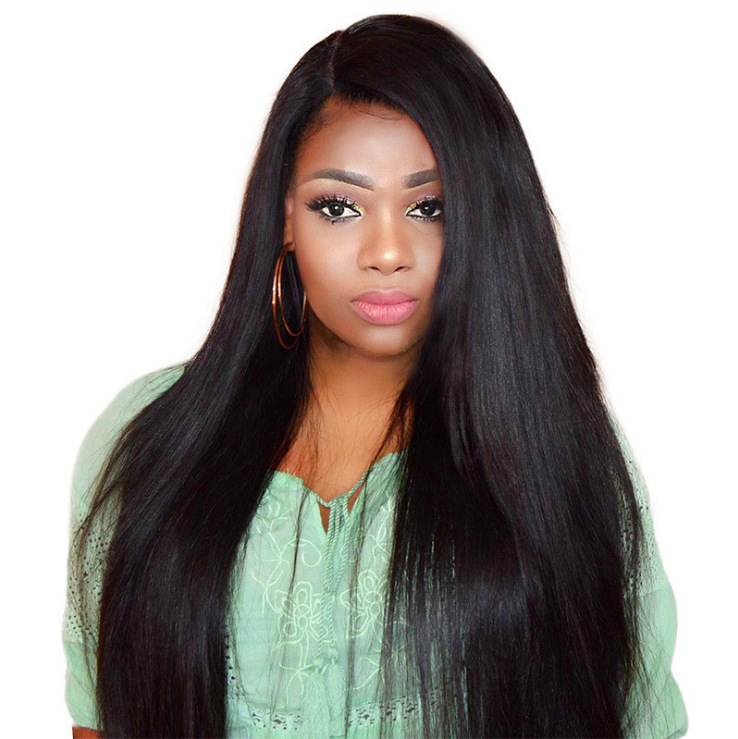 Buy Buy 1 Get 1 Long Straight Wigs With Middle Part Looking Black