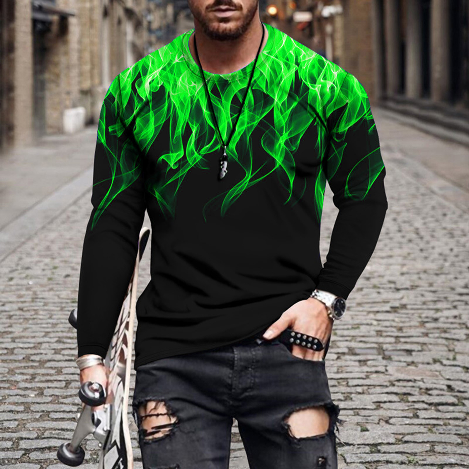 村上隆 Lewis Flame Out Longsleeve T-shirt Takashi Murakami Lewis Hamilton Flame Out Longsleeve T-shirt