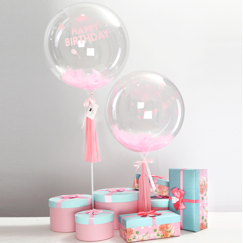 clear balloon ribbon