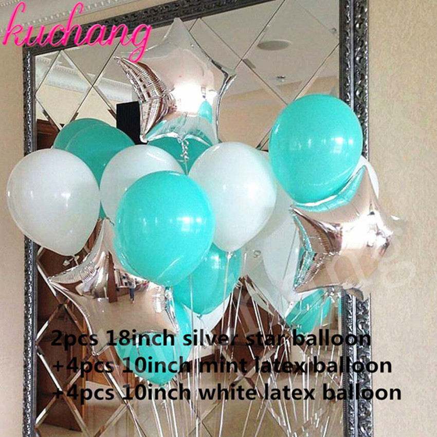 Buy 10pcs 18inch Silver Star Balloon Foil Helium Balloon 10inch
