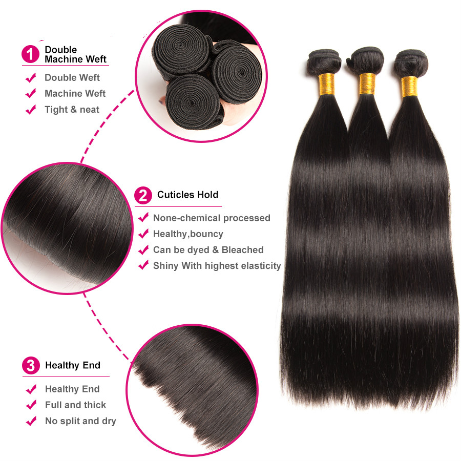 Buy Straight Hair Bundles Brazilian Hair Weave Bundles 1 3