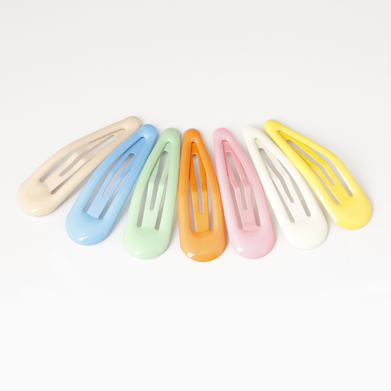 24Pcs Print Hair Clips For Girls Kids Snap Clip Metal Colorful Hairgrip Headwear