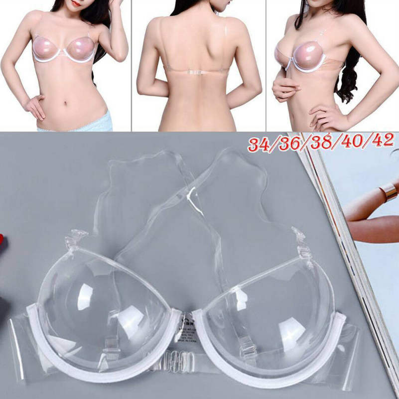 Transparent Clear Bra Invisible Strap Plastic Bra Disposable Underwear Bra