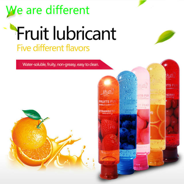 Erotic Accessorie 5 Specie Lubricant Fruit Flavour Sex Lube Body Massage  Oil Lubricant For Anal Sex Grease Oral Vaginal Love Gel