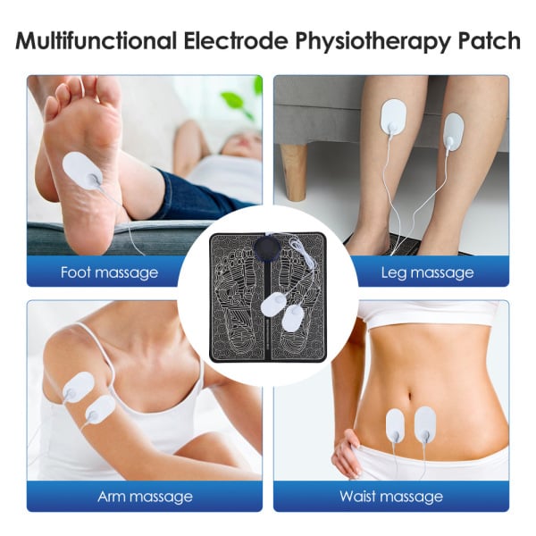 EMS Foot Massager Pulse Acupuncture Massage Pad USB Charging Foot Massage Machine Leg Beauty Instrument