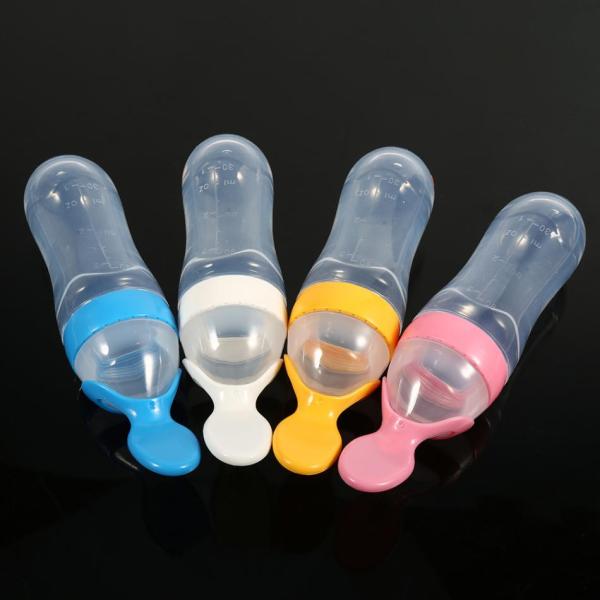 90ml Soft Silicone Baby Feeding Bottle, Healthy Silicone Squeeze