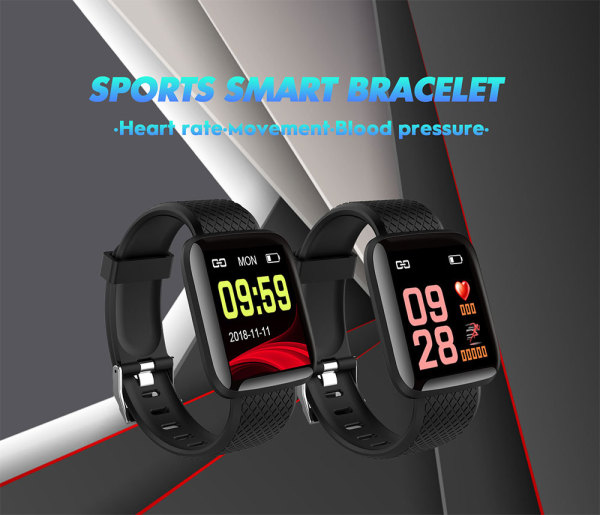 1-130442- Smart Bracelet Blood Pressure Measurement Waterproof Fitness Tracker Watch Heart Rate Monitor Pedometer Smart Band Women Men