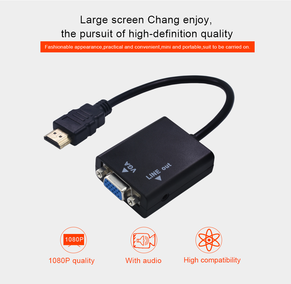 Adaptador hdmi a online vga jumbo